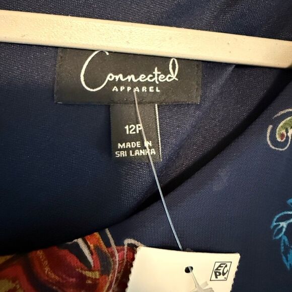 Connected Apparel NWT Size 12P Navy Women's Jumpsuit - Picture 4 of 10